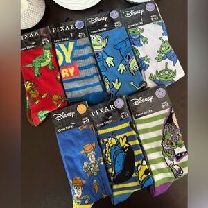 🆕🧦 DISNEY PIXAR LIMITED EDITION “TOY STORY” 7-PIECE CREW SOCK COLLECTION. NEW!